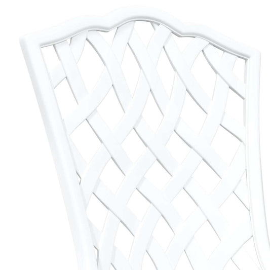 Hage Stol 2 pcs Hvit 39 x 40 x 87cm Aluminium