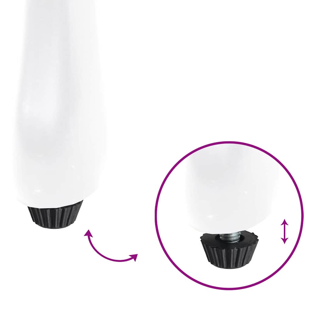 Hage Stol 2 pcs Hvit 55 x 56.5 x 91cm Aluminium