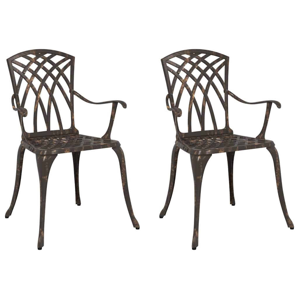 Hage Stol 2 pcs Bronse 53 x 51 x 88,5cm Aluminium