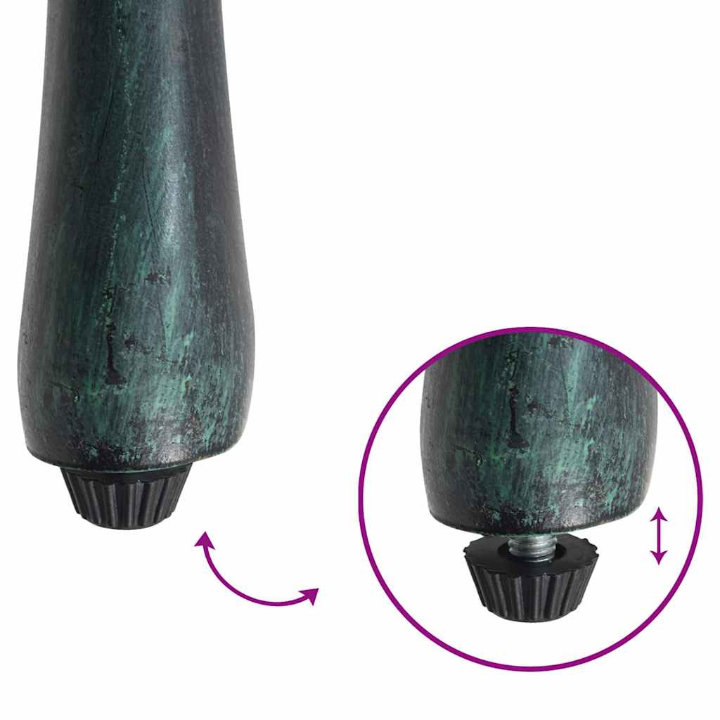 Hage Stol 2 pcs grønn 55 x 56.5 x 91cm Aluminium