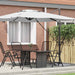 Roma parasol Beige 286 x 284 x 265 cm Aluminium og polyester