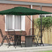 Roma parasol grønn 286 x 284 x 265 cm Aluminium og polyester