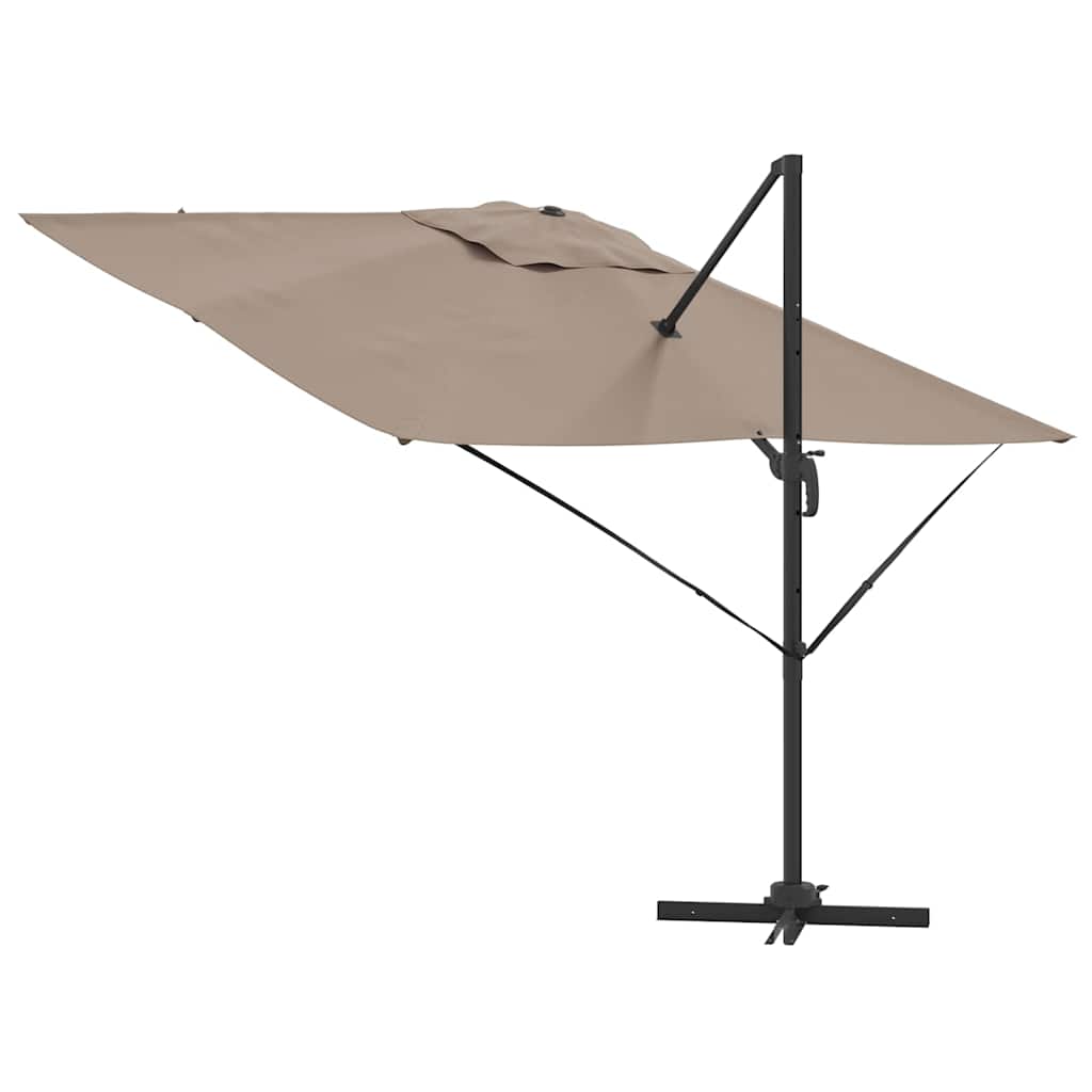 Roma parasol Gråbrun 286 x 284 x 265 cm Aluminium og polyester