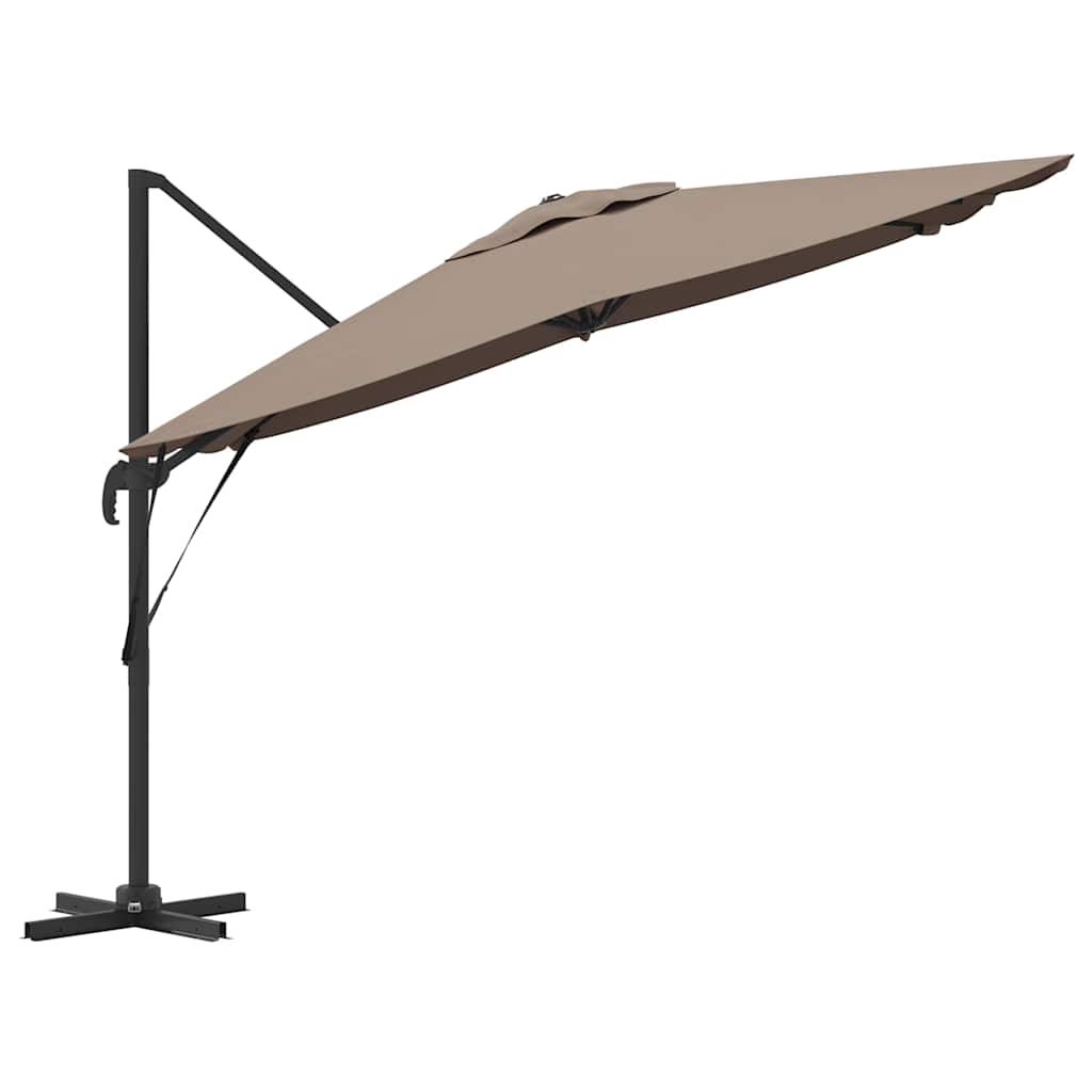Roma parasol Gråbrun 286 x 284 x 265 cm Aluminium og polyester