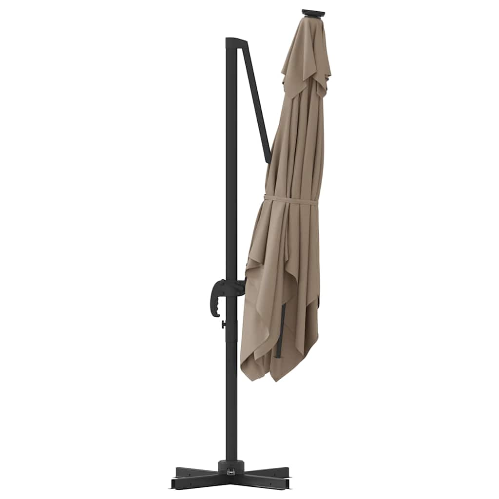 Roma parasol Gråbrun 286 x 284 x 265 cm Aluminium og polyester