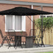Roma parasol Svart 286 x 284 x 265 cm Aluminium og polyester