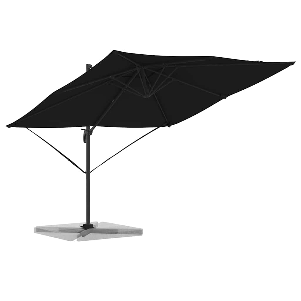 Roma parasol Svart 286 x 284 x 265 cm Aluminium og polyester