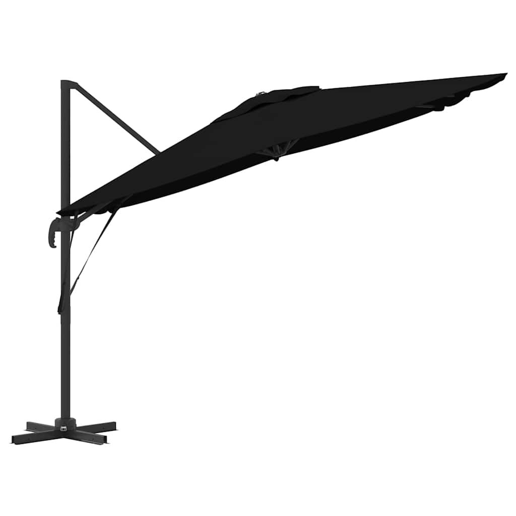 Roma parasol Svart 286 x 284 x 265 cm Aluminium og polyester