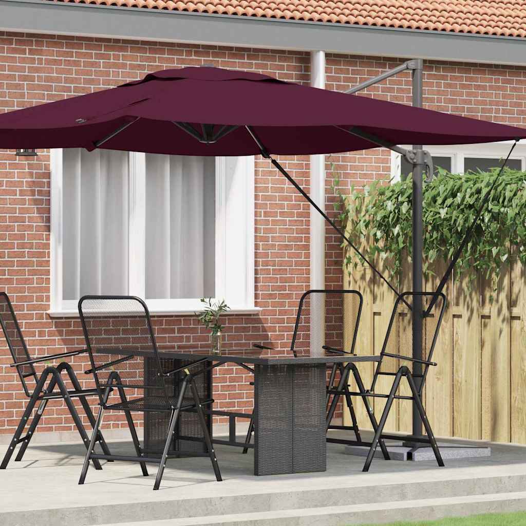 Roma parasol Rød 286 x 284 x 265 cm Aluminium og polyester