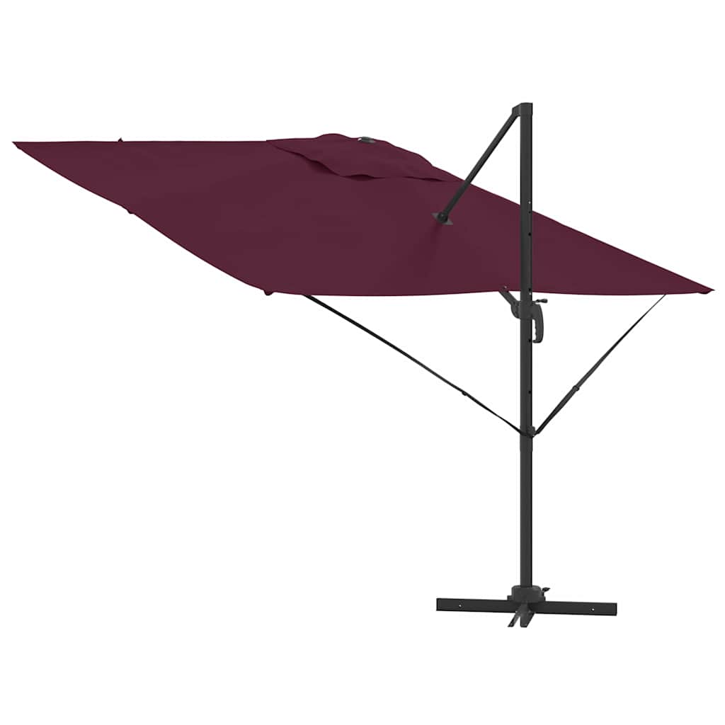 Roma parasol Rød 286 x 284 x 265 cm Aluminium og polyester