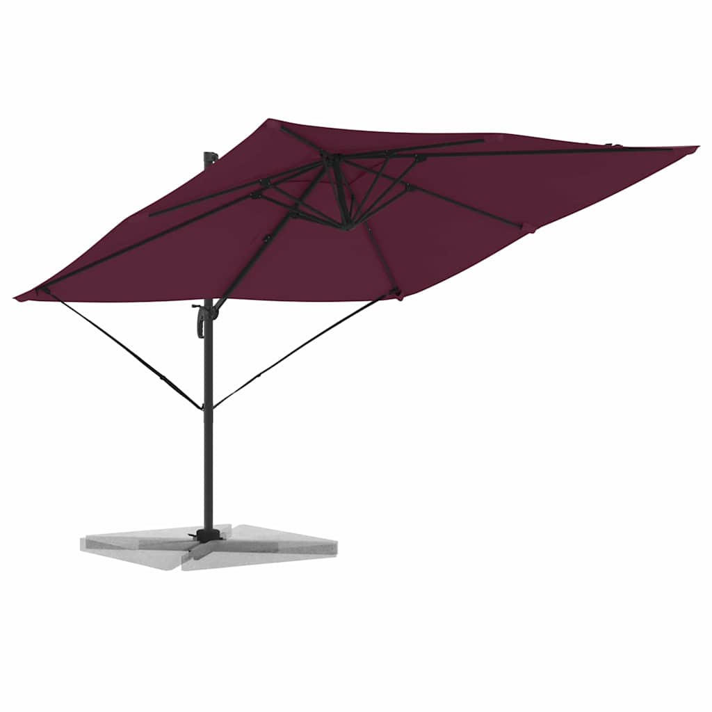 Roma parasol Rød 286 x 284 x 265 cm Aluminium og polyester