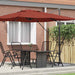 Roma parasol Rød 286 x 284 x 265 cm Aluminium og polyester