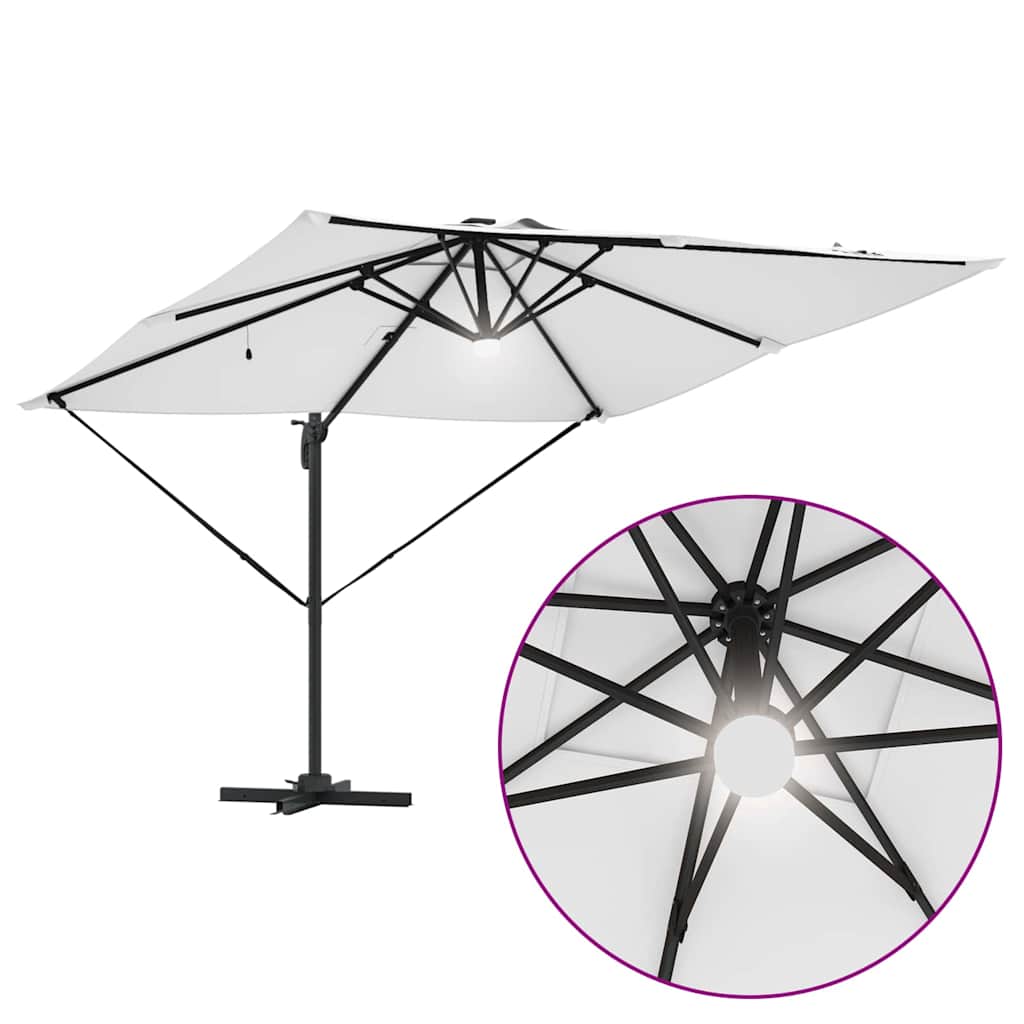 Roma parasol Beige 286 x 284 x 270 cm Aluminium og polyester