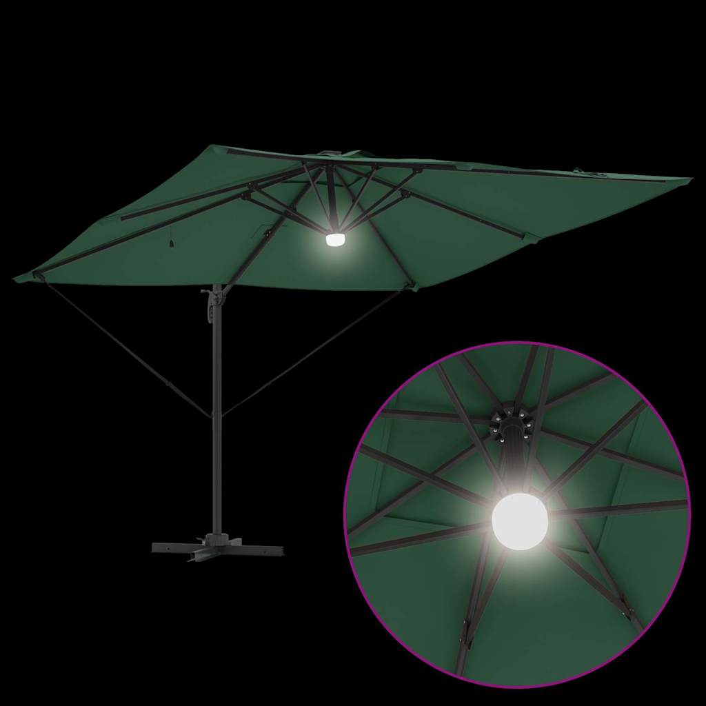 Roma parasol grønn 286 x 284 x 270 cm Aluminium og polyester