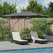Roma parasol med LED -stripelys Antrasitt 286 x 284 x 270 cm