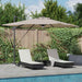 Roma parasol Gråbrun 286 x 284 x 270 cm Aluminium og polyester
