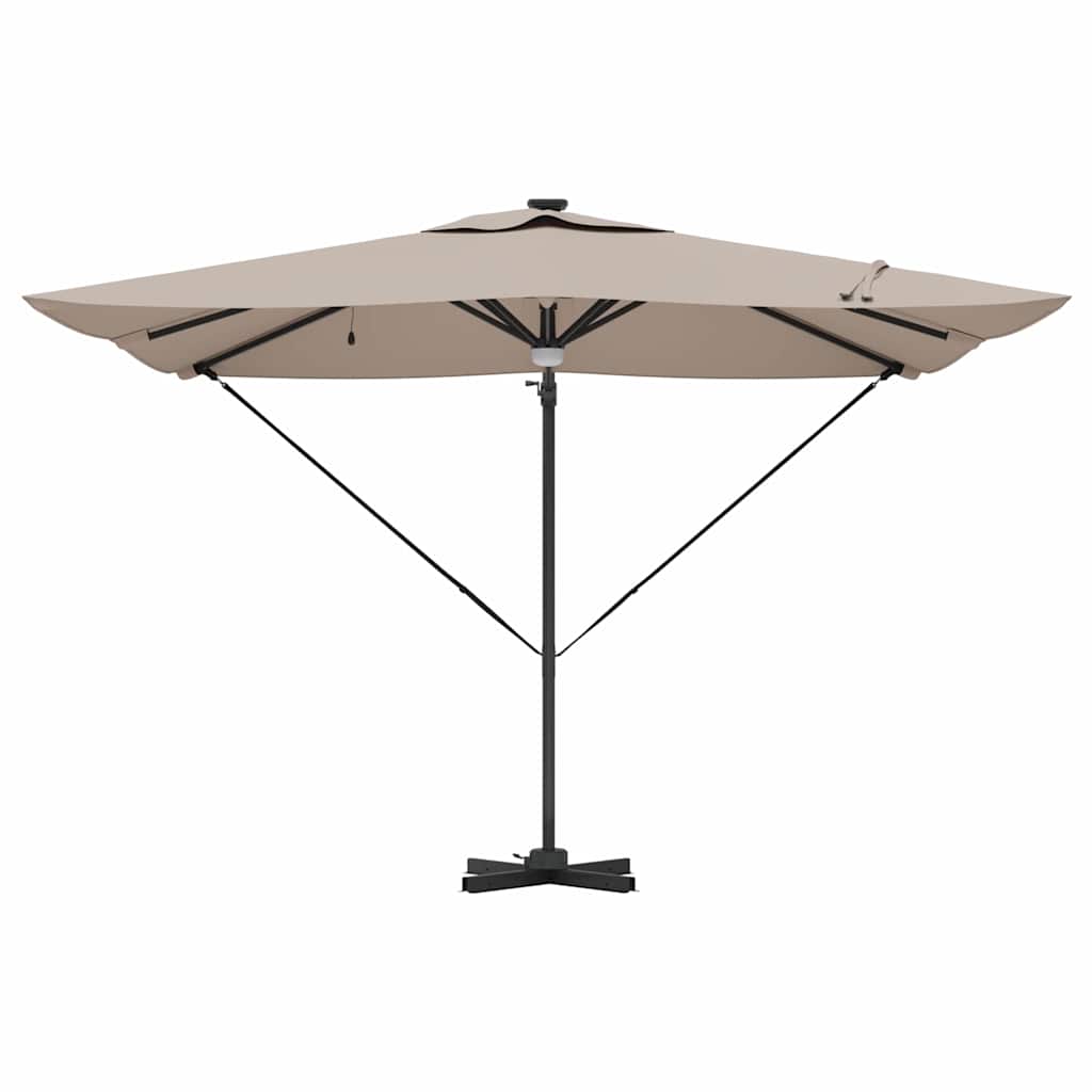 Roma parasol Gråbrun 286 x 284 x 270 cm Aluminium og polyester
