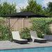 Roma parasol Svart 286 x 284 x 270 cm Aluminium og polyester