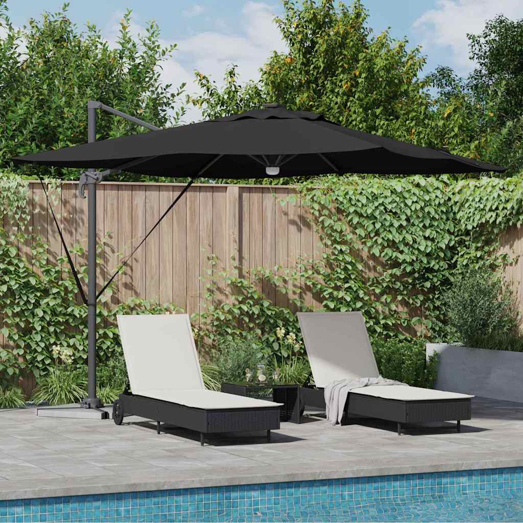 Roma parasol Svart 286 x 284 x 270 cm Aluminium og polyester