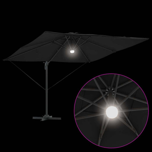 Roma parasol Svart 286 x 284 x 270 cm Aluminium og polyester