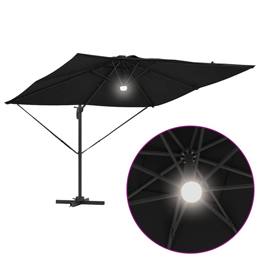 Roma parasol Svart 286 x 284 x 270 cm Aluminium og polyester