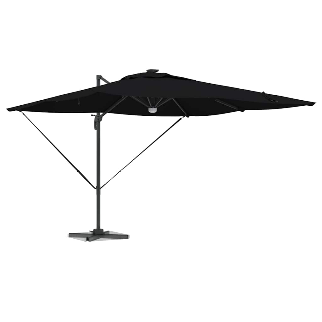 Roma parasol Svart 286 x 284 x 270 cm Aluminium og polyester
