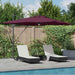 Roma parasol Rød 286 x 284 x 270 cm Aluminium og polyester