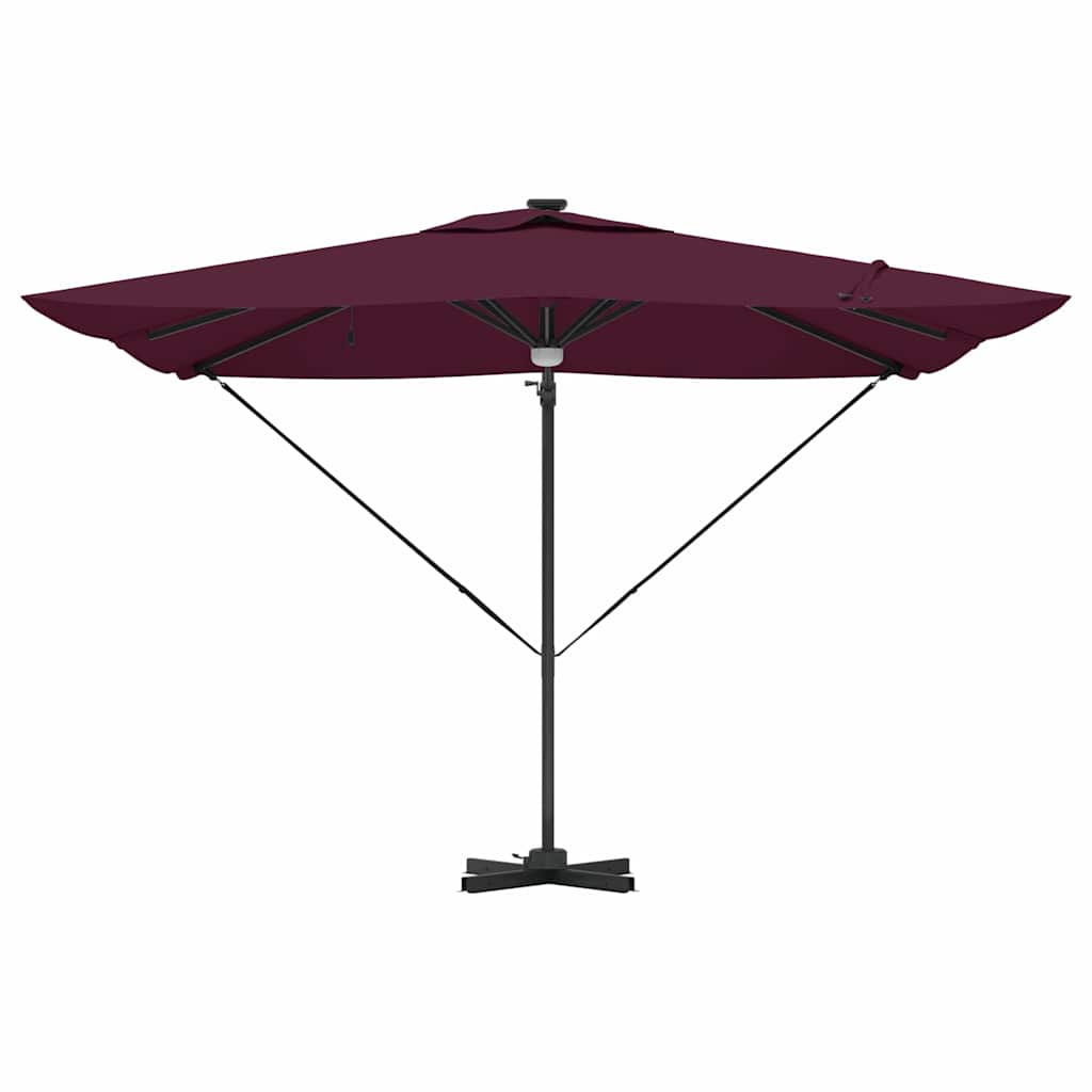 Roma parasol Rød 286 x 284 x 270 cm Aluminium og polyester