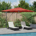 Roma parasol Rød 286 x 284 x 270 cm Aluminium og polyester