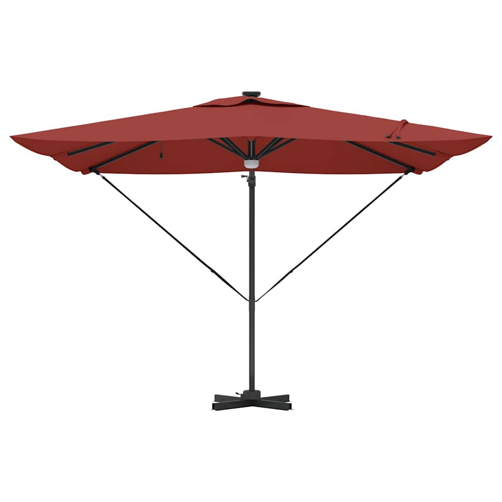 Roma parasol Rød 286 x 284 x 270 cm Aluminium og polyester