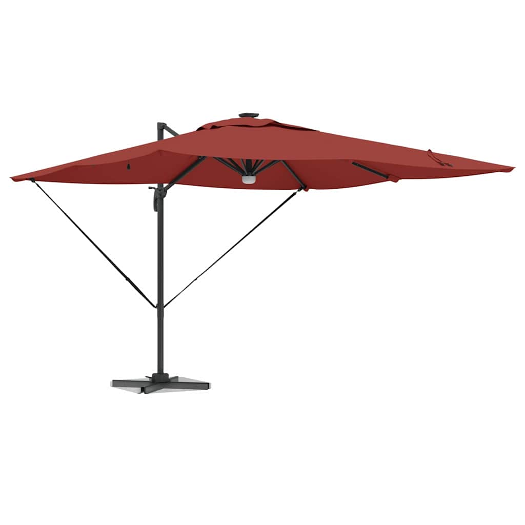 Roma parasol Rød 286 x 284 x 270 cm Aluminium og polyester