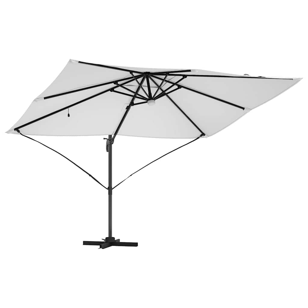 Parasoll sand 351 x 250 x 253 cm Polyester og aluminium