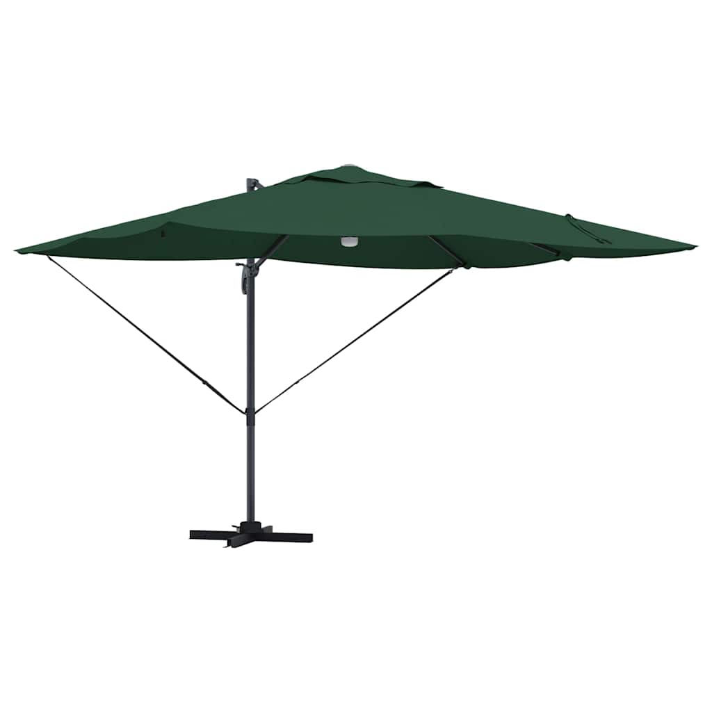 Parasoll grønn 351 x 250 x 253 cm Polyester og aluminium