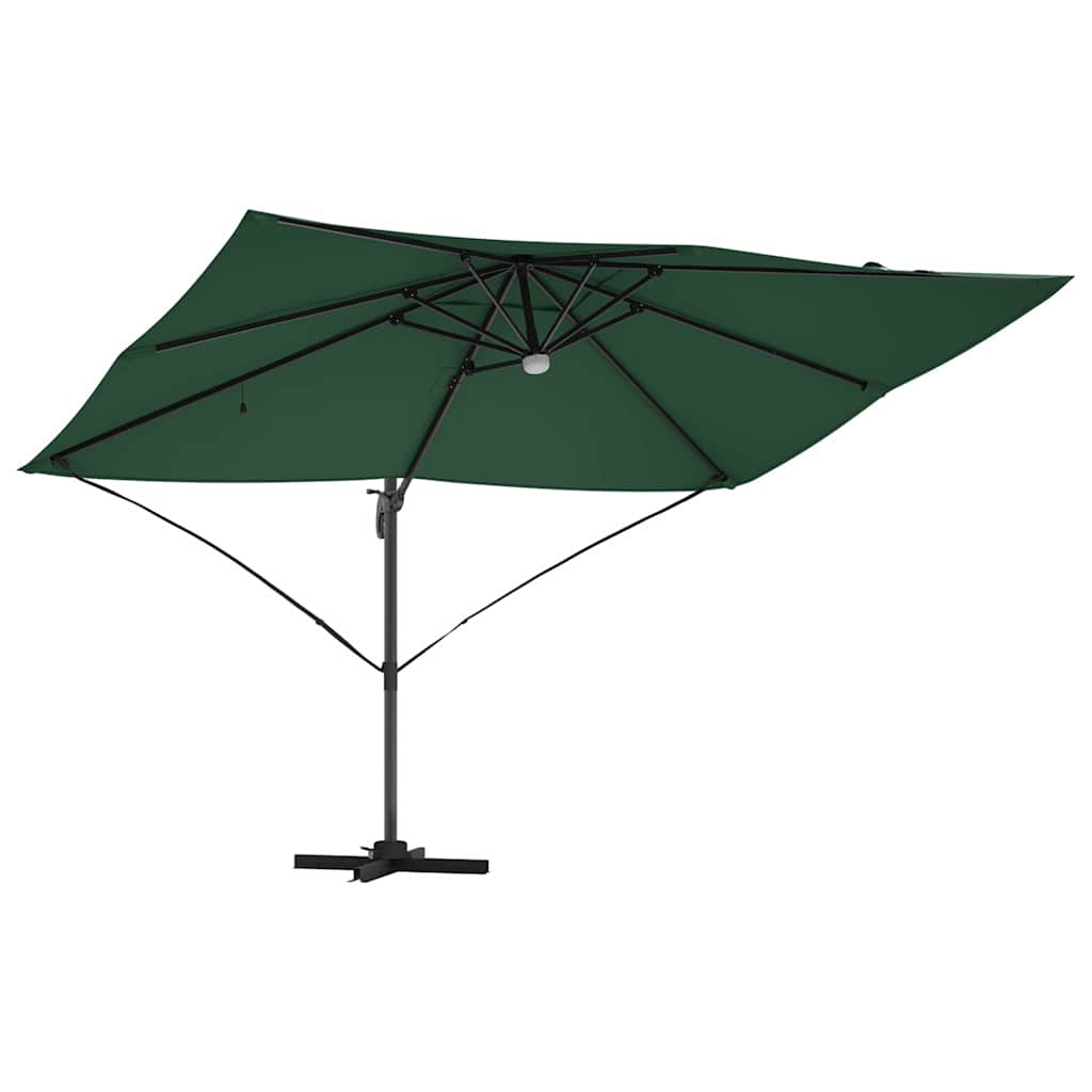 Parasoll grønn 351 x 250 x 253 cm Polyester og aluminium