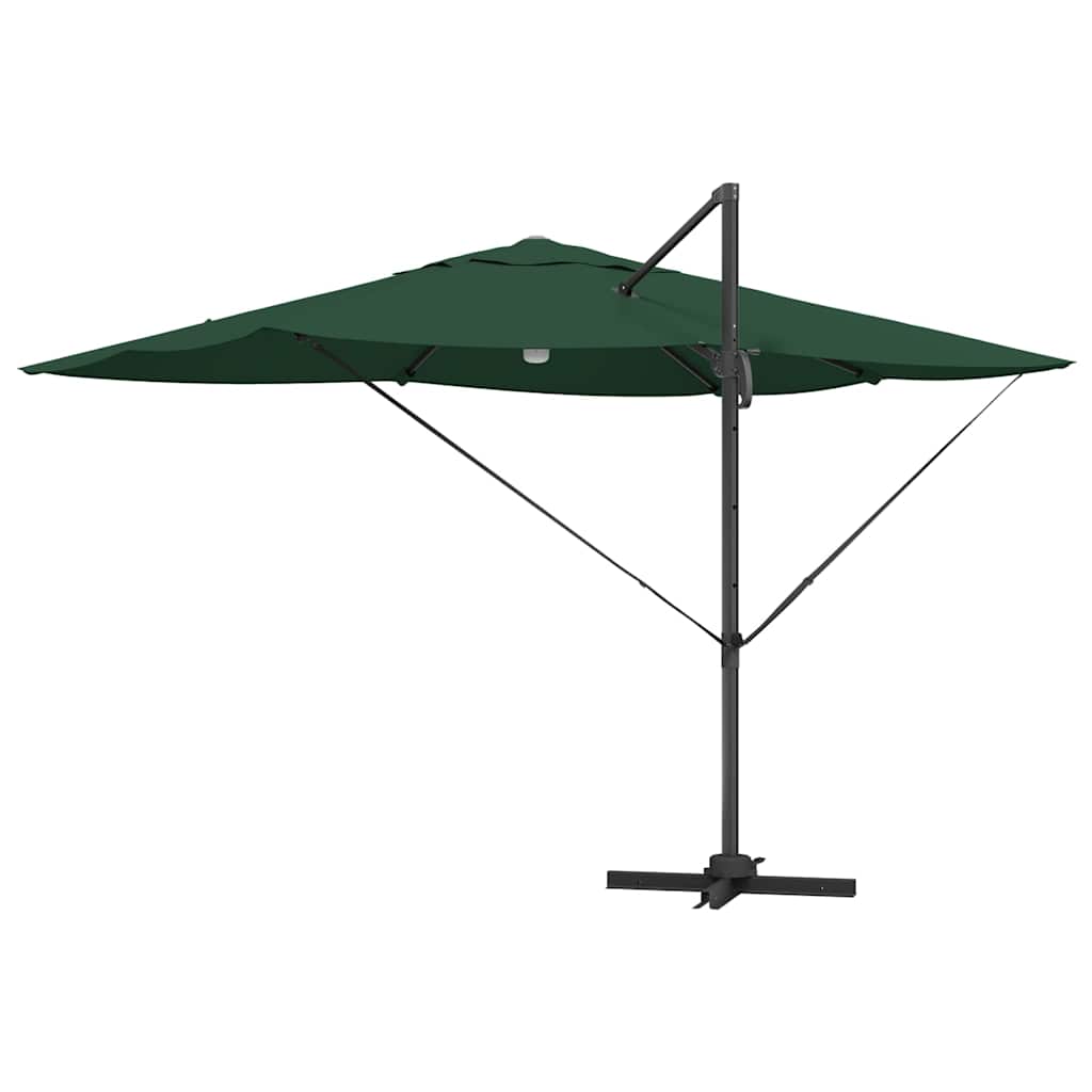 Parasoll grønn 351 x 250 x 253 cm Polyester og aluminium
