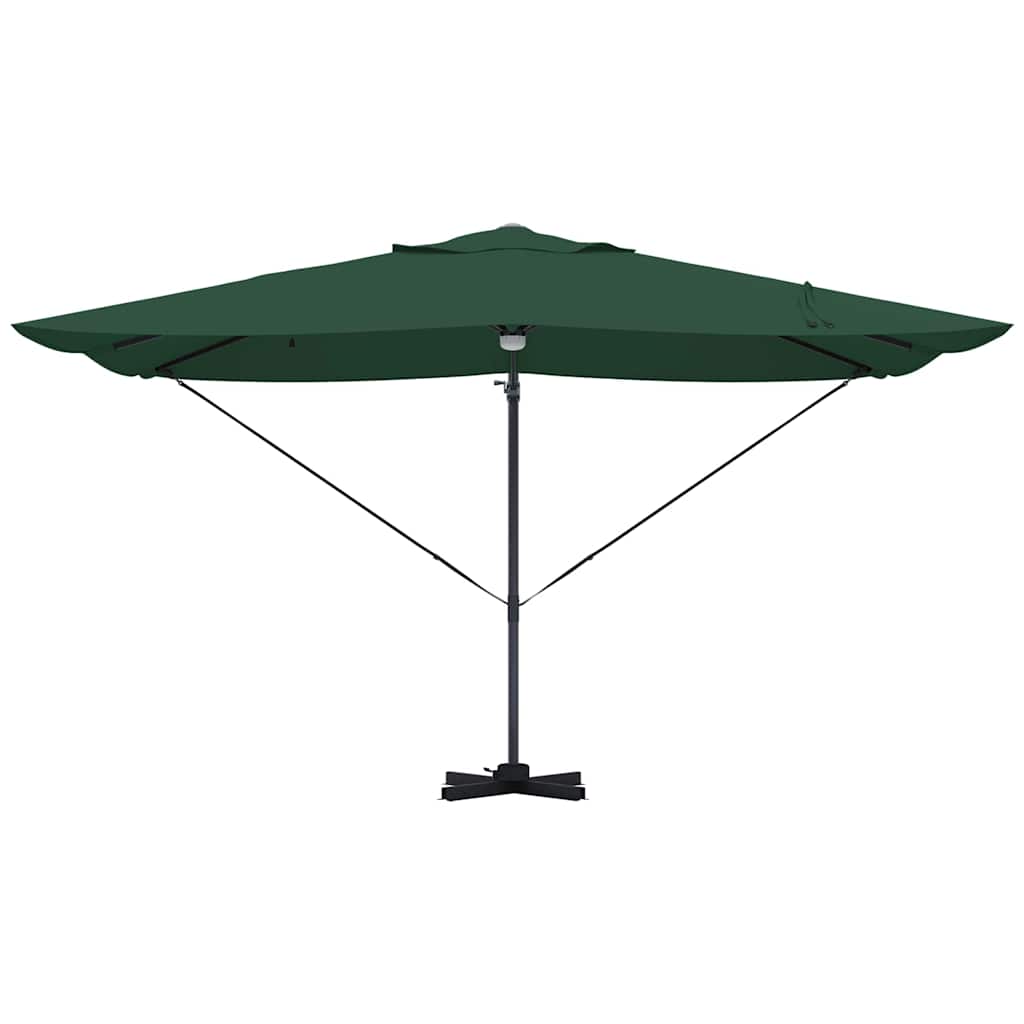 Parasoll grønn 351 x 250 x 253 cm Polyester og aluminium
