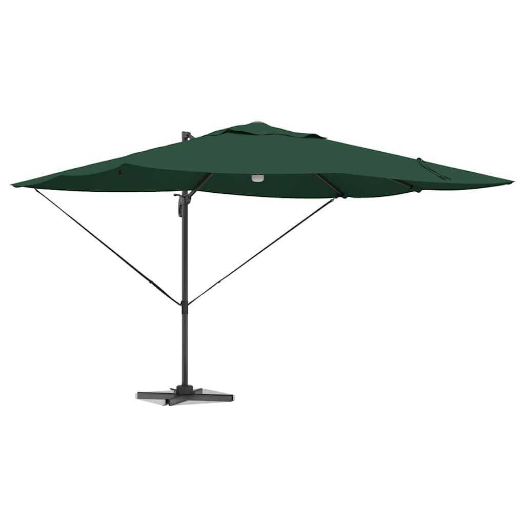 Parasoll grønn 351 x 250 x 253 cm Polyester og aluminium
