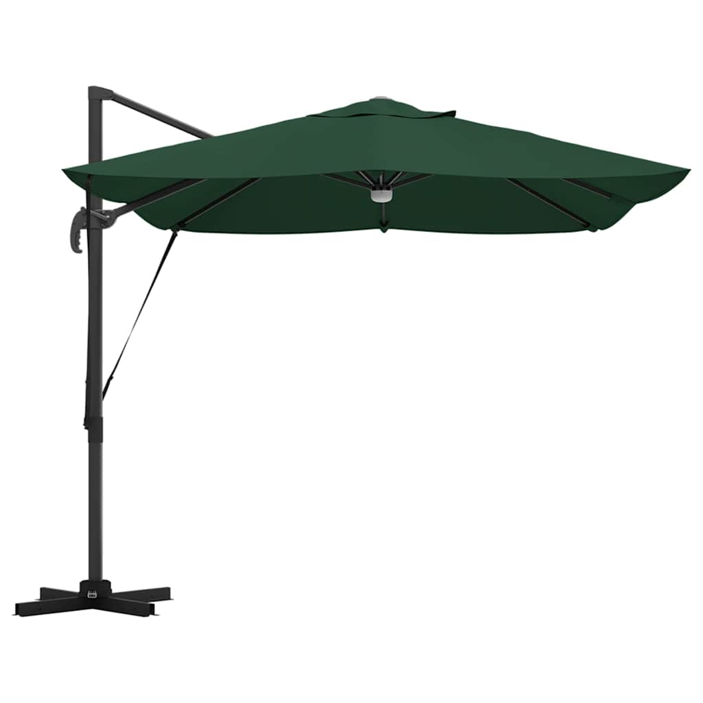 Parasoll grønn 351 x 250 x 253 cm Polyester og aluminium