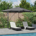 Parasoll Antrasitt 351 x 250 x 253 cm Polyester og aluminium