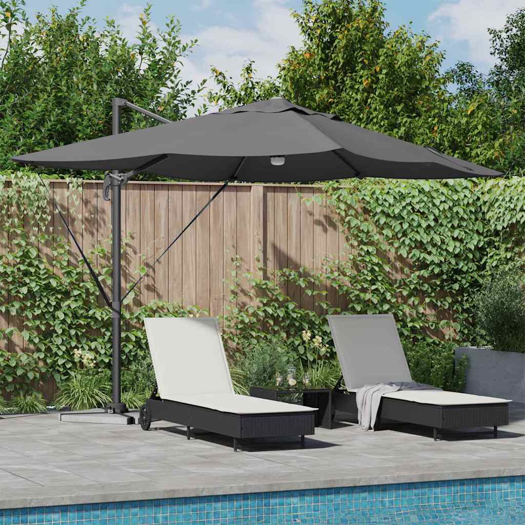 Parasoll Antrasitt 351 x 250 x 253 cm Polyester og aluminium