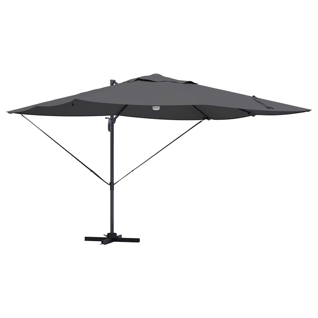 Parasoll Antrasitt 351 x 250 x 253 cm Polyester og aluminium