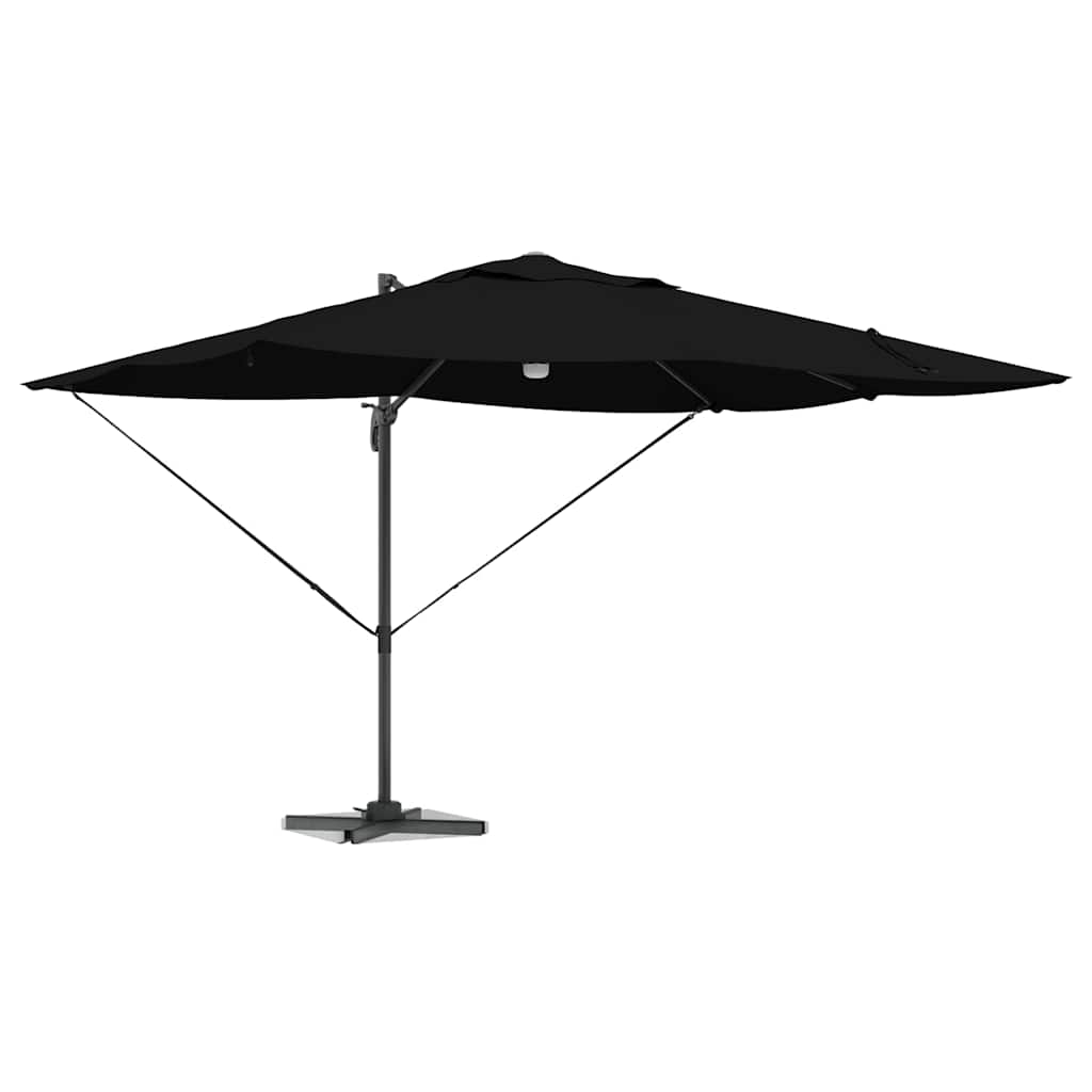 Parasoll Svart 351 x 250 x 253 cm Polyester og aluminium