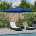 Parasoll 351 x 250 x 253 cm Polyester og aluminium Azurblå
