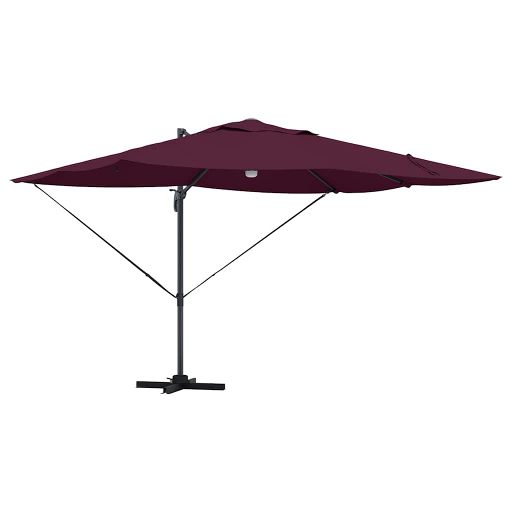 Parasoll Bordeaux Rød 351 x 250 x 253 cm Polyester og aluminium