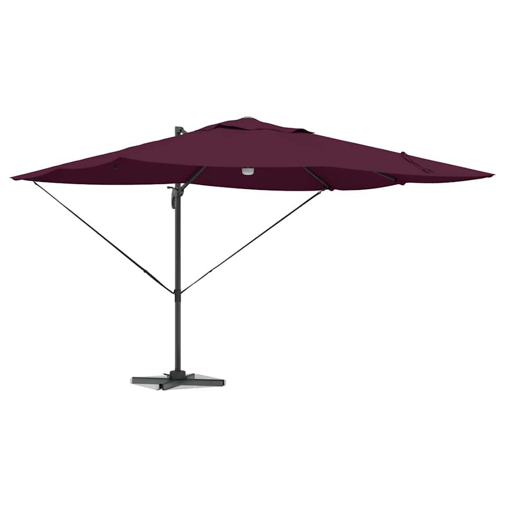 Parasoll Bordeaux Rød 351 x 250 x 253 cm Polyester og aluminium