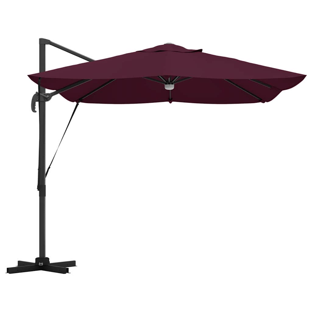 Parasoll Bordeaux Rød 351 x 250 x 253 cm Polyester og aluminium