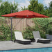 Parasoll Terrakotta 351 x 250 x 253 cm Polyester og aluminium
