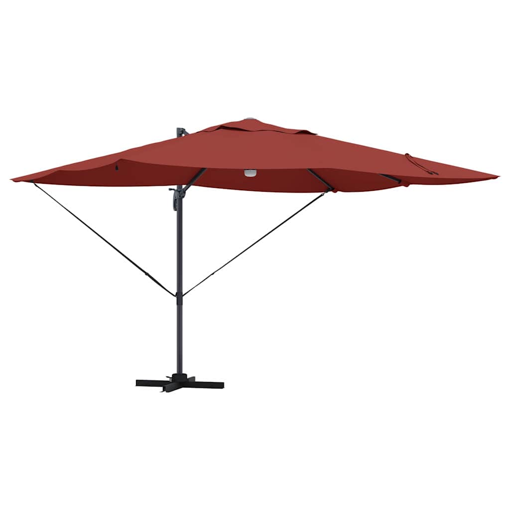 Parasoll Terrakotta 351 x 250 x 253 cm Polyester og aluminium