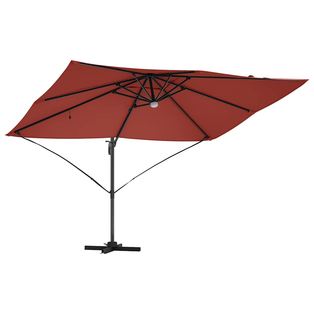 Parasoll Terrakotta 351 x 250 x 253 cm Polyester og aluminium