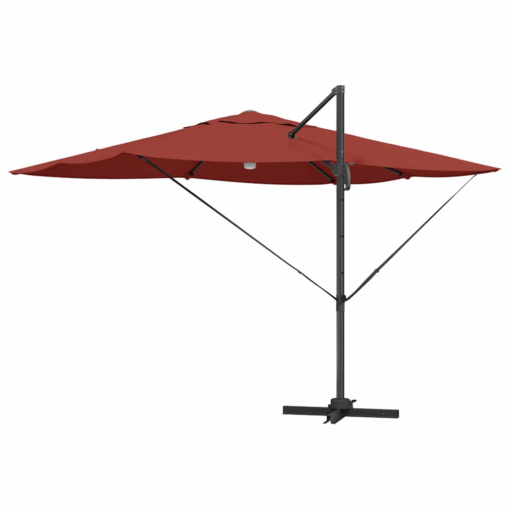 Parasoll Terrakotta 351 x 250 x 253 cm Polyester og aluminium